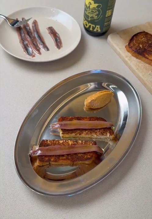 Recipe: Brioche Toasts with Anchovies
