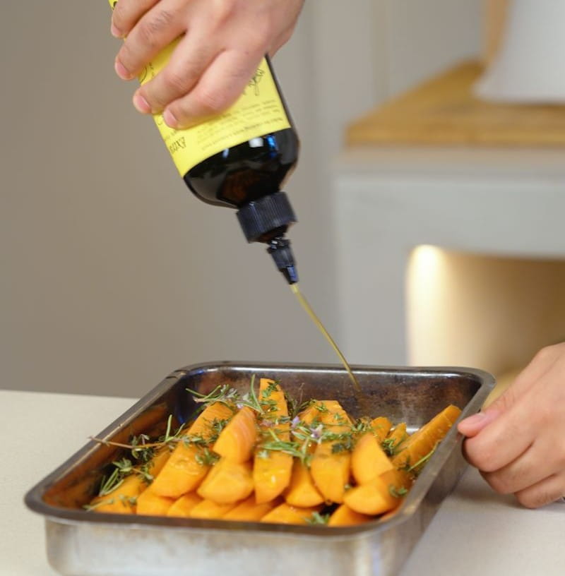 GOTA cooking olive oil carrots rosemary