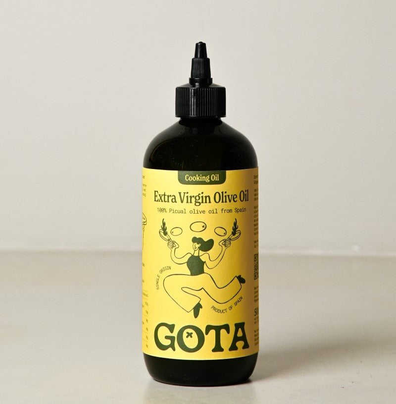 Bottle of Gota Extra Virgin Cooking Olive Oil