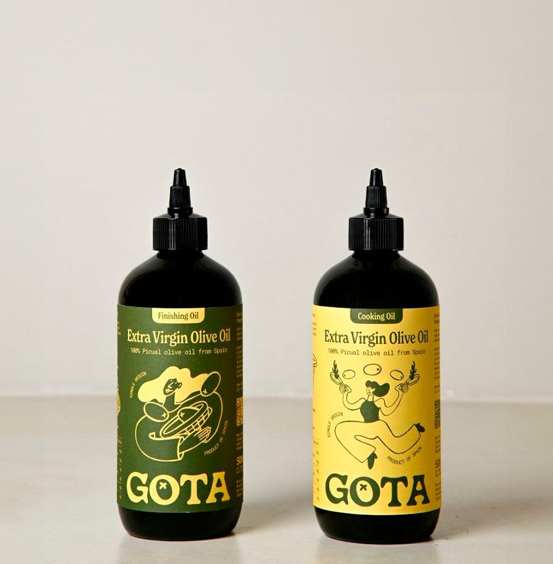 GOTA Picual Duo Extra Virgin Olive Oils, one for Cooking and one for Finishing